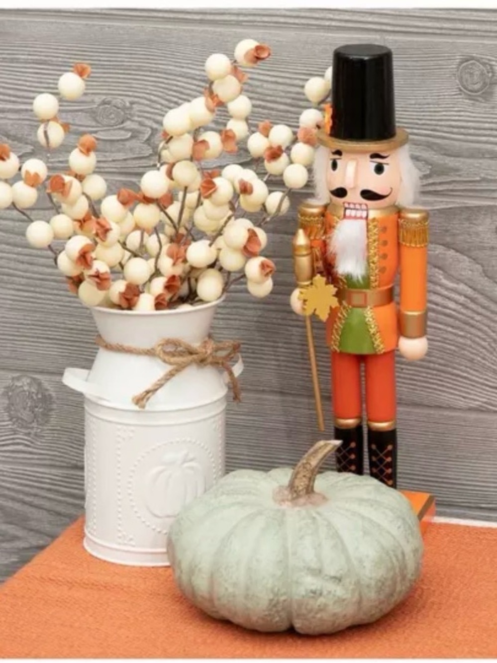 Leaf Scepter Wood Nutcracker Soldier Holiday